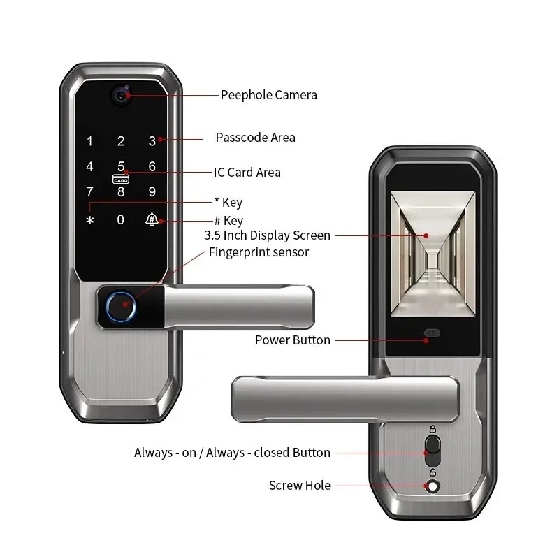 Smart Door Lock Wifi - Kunci Pintu Pintar WiFi Tuya dengan