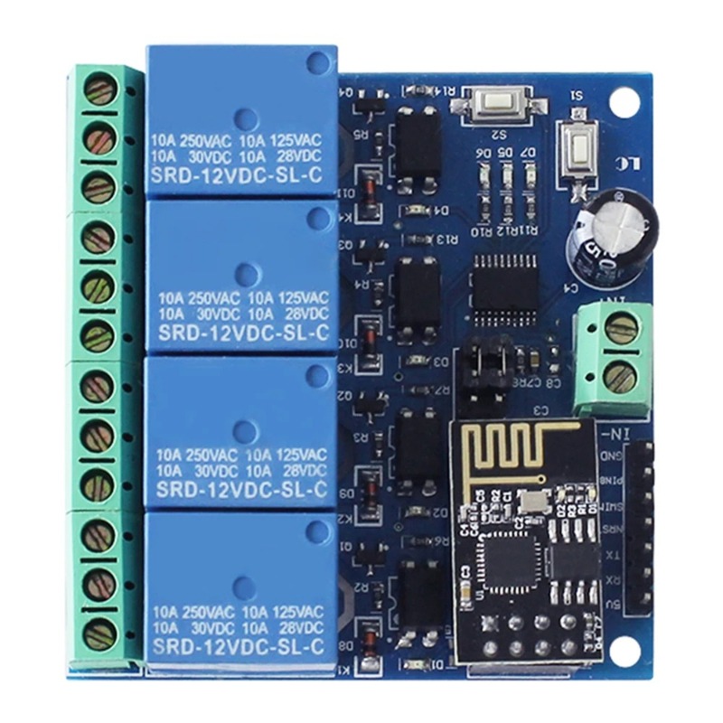 Esp8266 Relay Module - ESP8266 ESP-01 Modul Relai WiFi 4