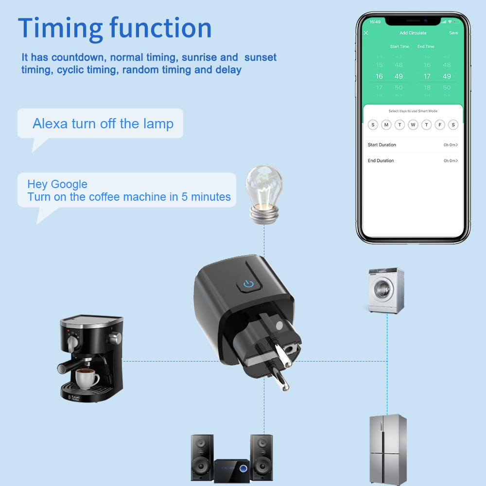 Tuya Smart Socket WiFi Remote  - Wifi Smart Plug ulasan dan harga