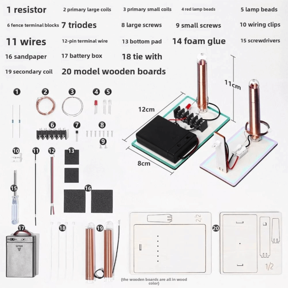 Model Transmisi Daya Nirkabel, - Electronics Project Kit ulasan dan harga