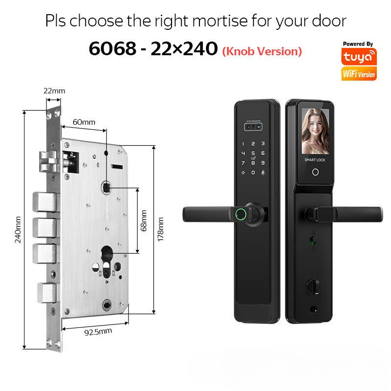 EGFirtor Semi-otomatis Tuya Ku - Smart Door Lock Wifi ulasan dan harga